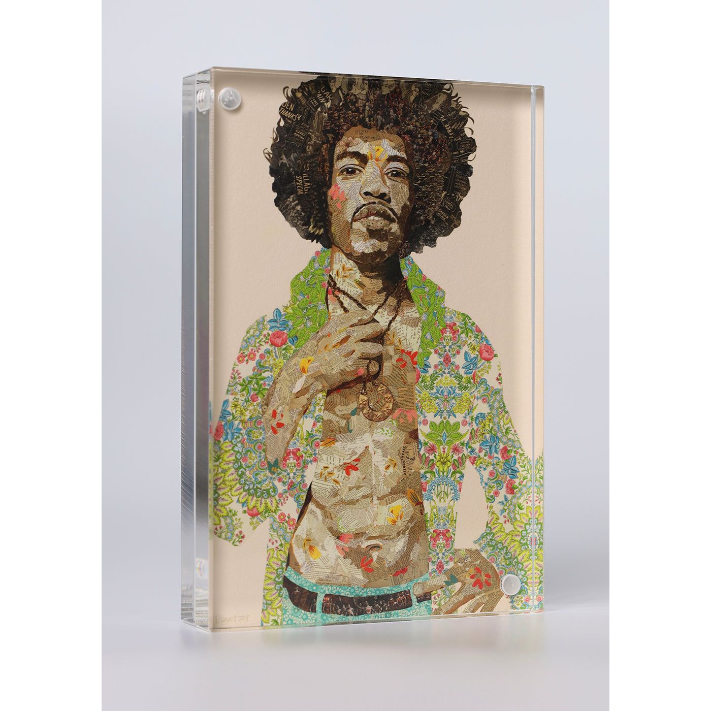 Acrylic Framed Jimi Hendrix Print
