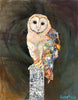 Barn Owl On a Snowy Night 5 Archival Print