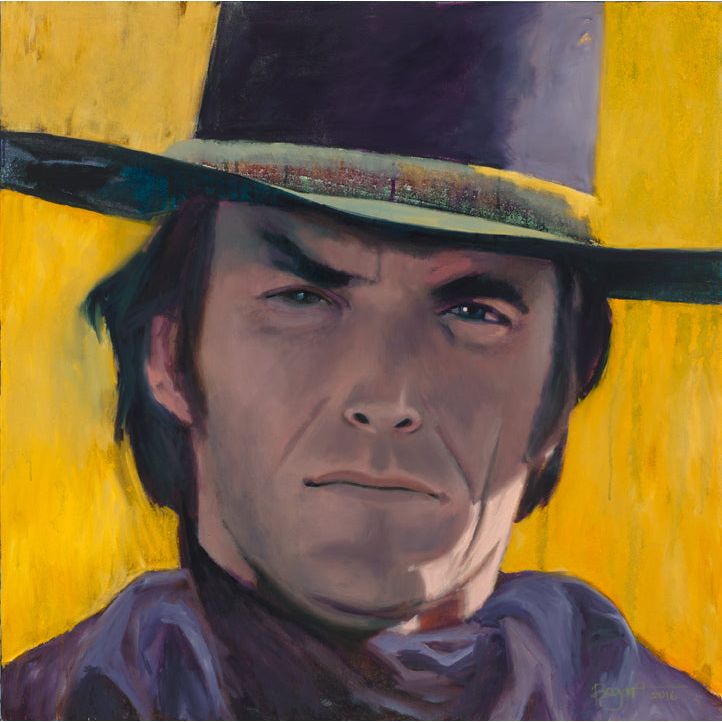 Acrylic Framed Clint Eastwood Cowboy Print