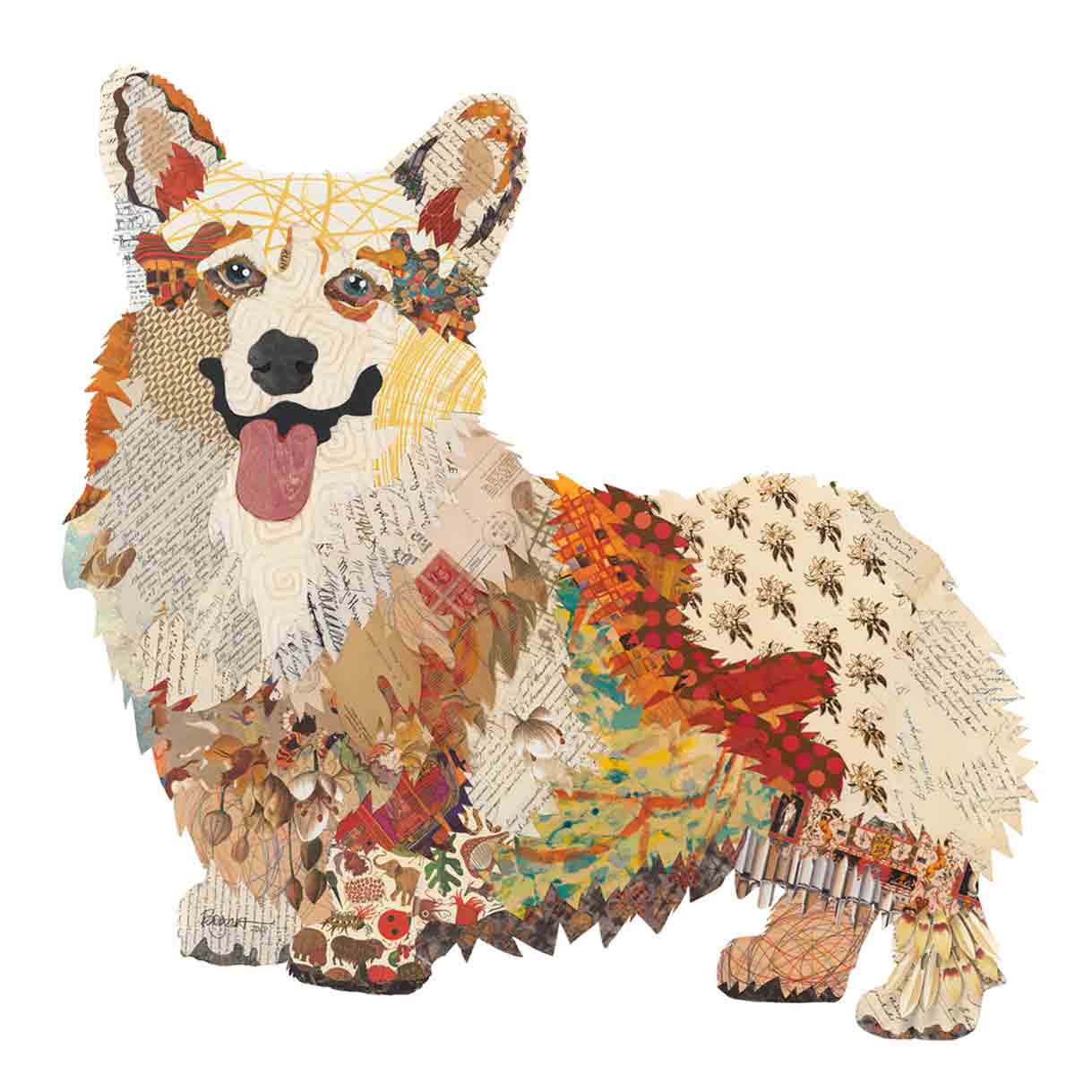 Acrylic Framed Corgi Dog Print