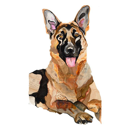 Acrylic Framed German Shepherd Dog Print