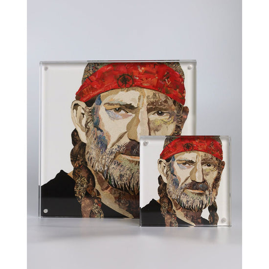Acrylic Framed Willie Nelson Print