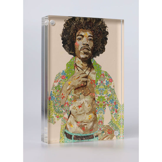 Load image into Gallery viewer, Acrylic Framed Jimi Hendrix Print
