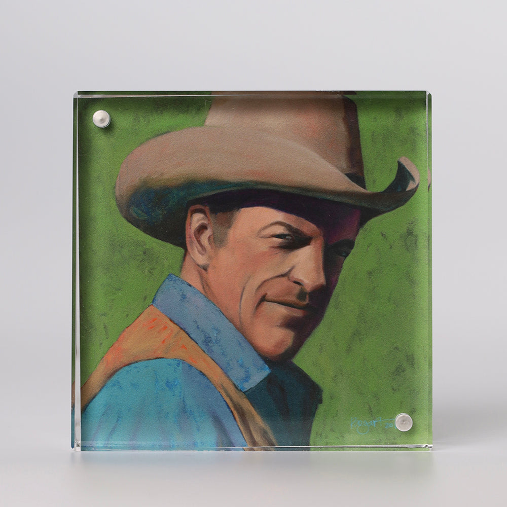 Acrylic Framed James Arness Cowboy Print